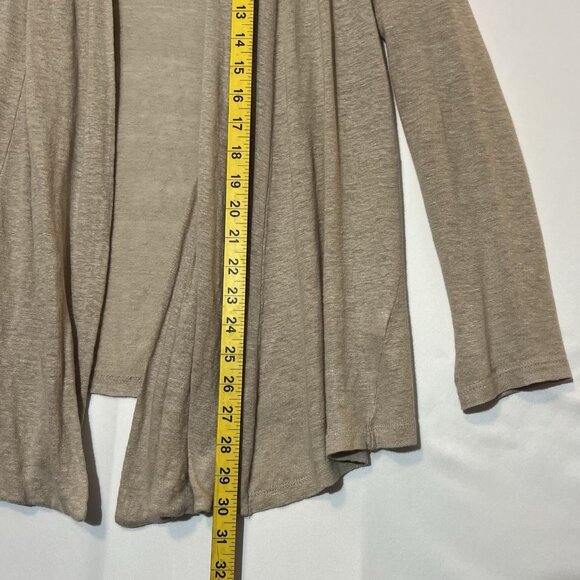 J Jill  Women’s "Love Linen" Cardigan 100% Linen Open Front Size XS Beige - Picture 5 of 6